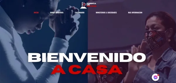 Puerta de Refugio church website home page design by Surge